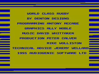 World Class Rugby — ZX SPECTRUM GAME ИГРА