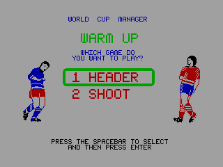 World Cup Manager — ZX SPECTRUM GAME ИГРА
