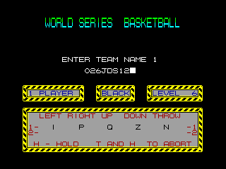 World Series Basketball — ZX SPECTRUM GAME ИГРА