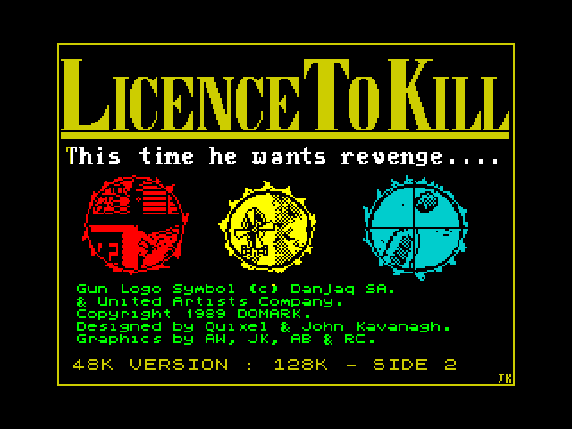 Licence to Kill — ZX SPECTRUM GAME ИГРА