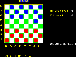 Dama — ZX SPECTRUM GAME ИГРА