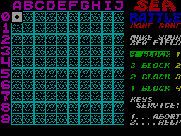 Sea Battle — ZX SPECTRUM GAME ИГРА
