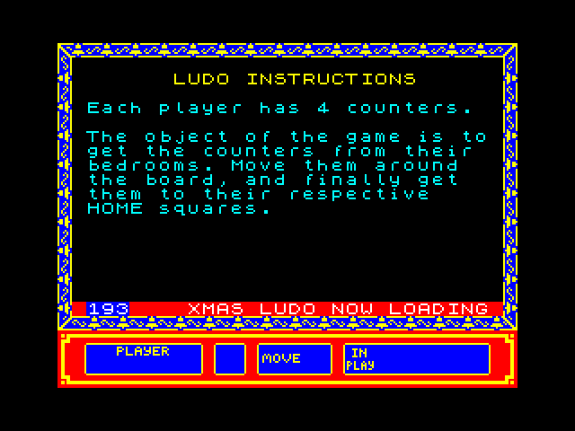 Xmas Ludo — ZX SPECTRUM GAME ИГРА