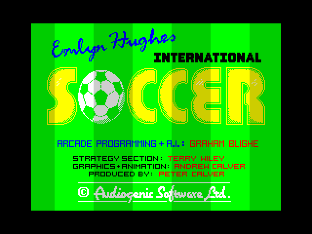 Emlyn Hughes International Soccer — ZX SPECTRUM GAME ИГРА