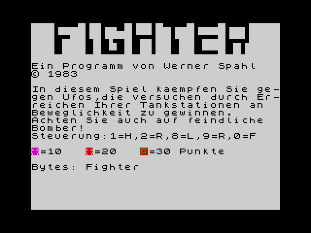 Fighter — ZX SPECTRUM GAME ИГРА
