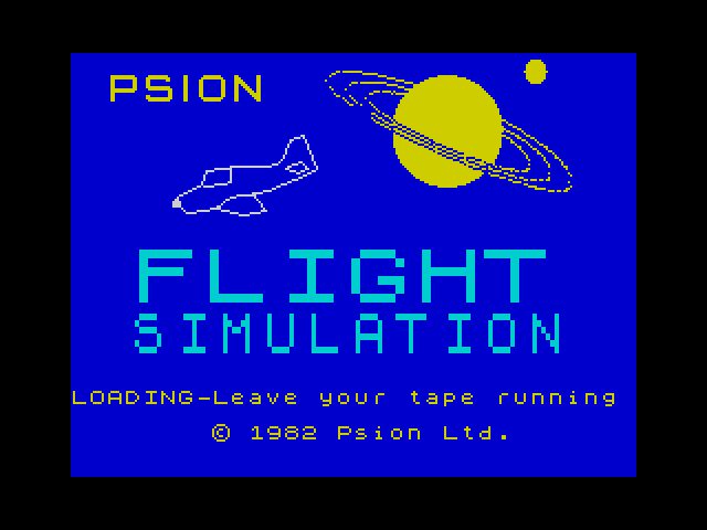 Flight Simulation — ZX SPECTRUM GAME ИГРА