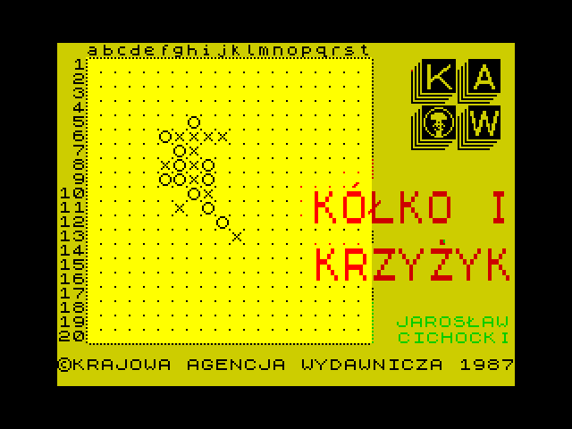Kolko i Krzyzyk — ZX SPECTRUM GAME ИГРА