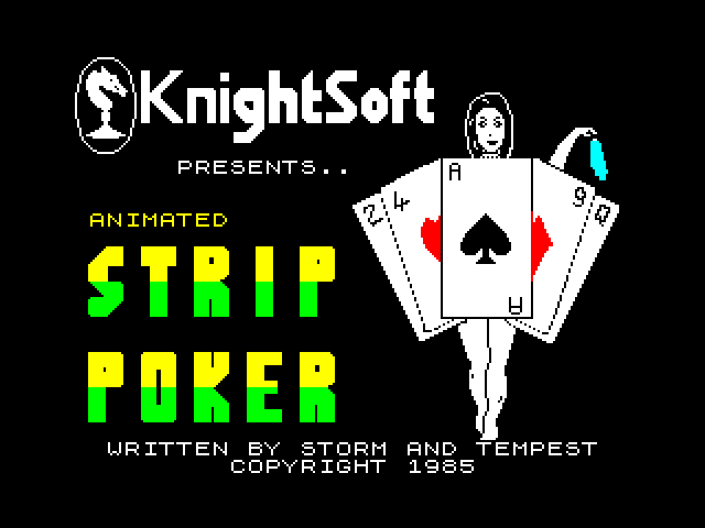 Animated Strip Poker — ZX SPECTRUM GAME ИГРА