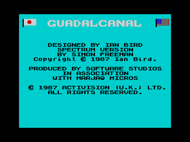 Guadalcanal — ZX SPECTRUM GAME