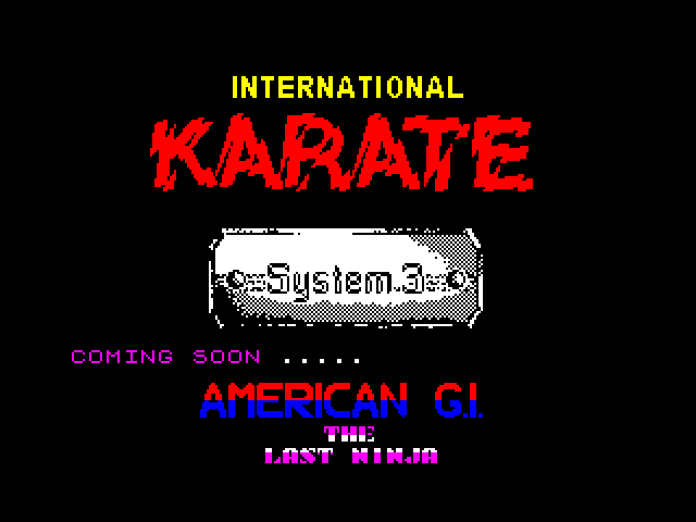 International Karate — ZX SPECTRUM GAME