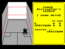 Jonah Barrington's Squash — ZX SPECTRUM GAME