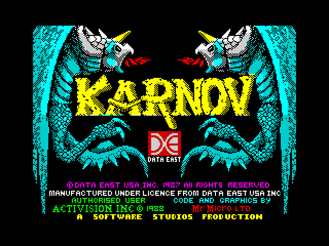 Karnov — ZX SPECTRUM GAME
