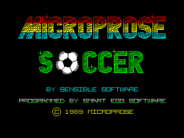 MicroProse Soccer — ZX SPECTRUM GAME ИГРА