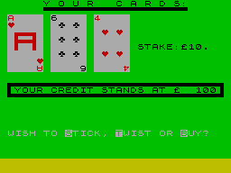 Pontoon — ZX SPECTRUM GAME ИГРА