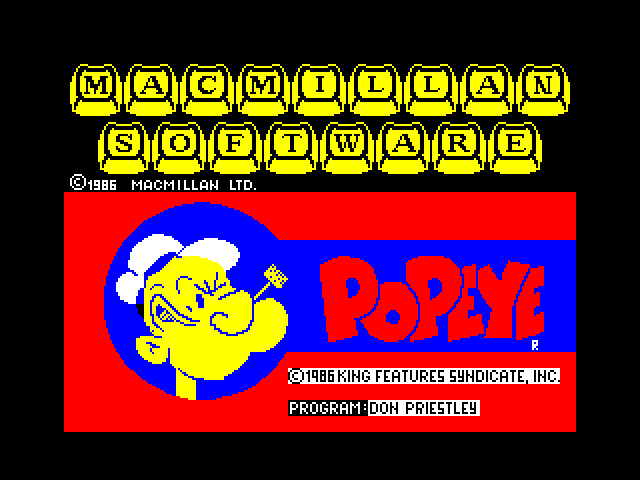 Popeye — ZX SPECTRUM GAME ИГРА