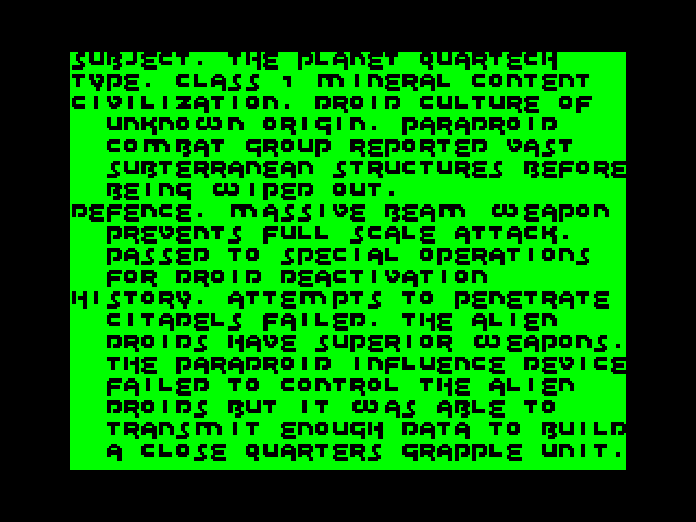 Quazatron — ZX SPECTRUM GAME