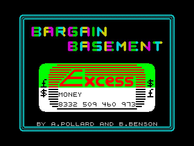 Bargain Basement!!! — ZX SPECTRUM GAME ИГРА