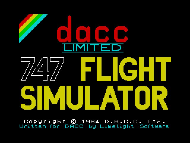 747 Flight Simulator — ZX SPECTRUM GAME ИГРА