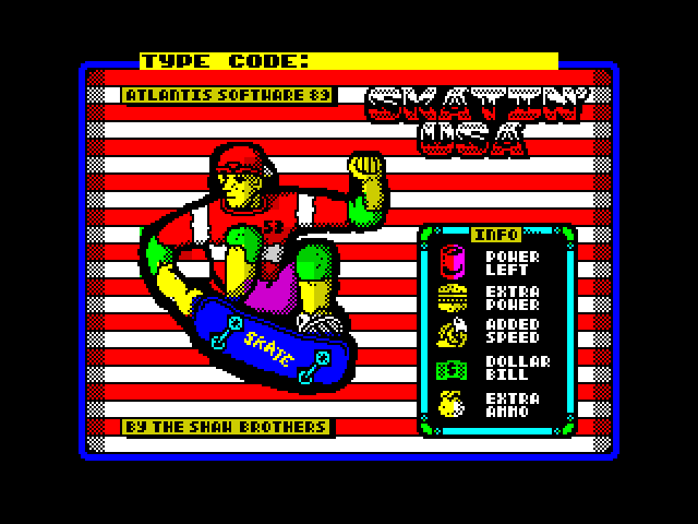 Skatin' USA — ZX SPECTRUM GAME