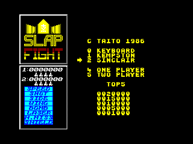 Slap Fight — ZX SPECTRUM GAME