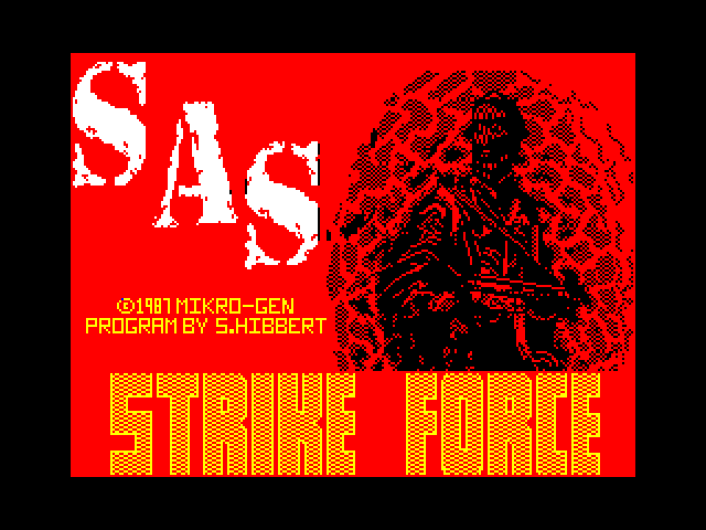 Strike Force SAS — ZX SPECTRUM GAME