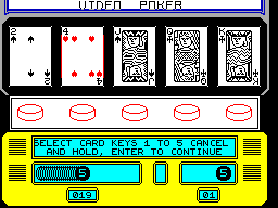 Video Poker — ZX SPECTRUM GAME
