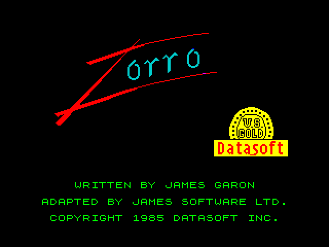 Zorro — ZX SPECTRUM GAME