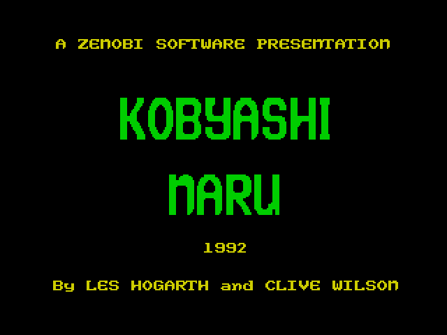 Kobyashi Naru — ZX SPECTRUM GAME ИГРА