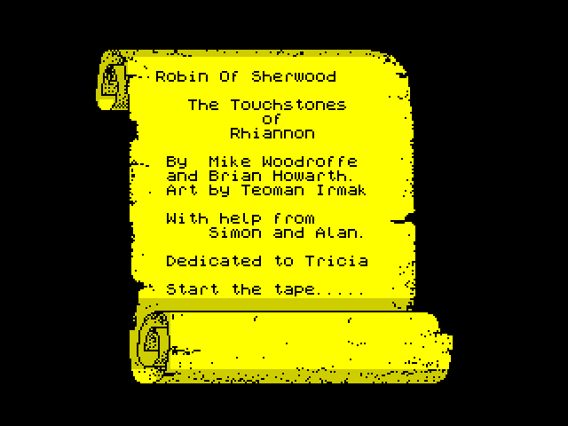 Robin of Sherwood: The Touchstones of Rhiannon — ZX SPECTRUM GAME ИГРА