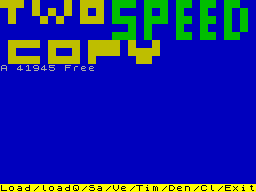 2-Speed Copy — ZX SPECTRUM GAME ИГРА