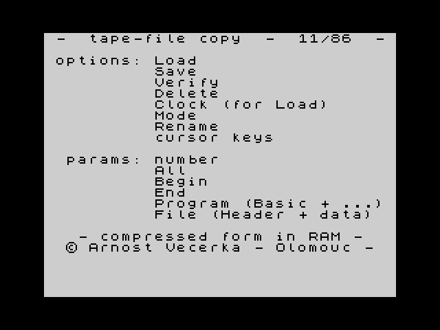 Tape-File Copy — ZX SPECTRUM GAME ИГРА