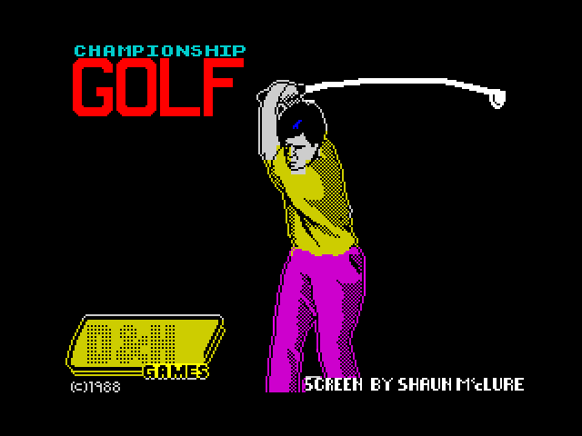 Championship Golf — ZX SPECTRUM GAME ИГРА
