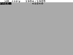 WA Copy — ZX SPECTRUM GAME ИГРА
