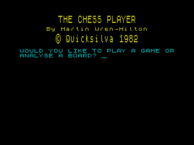 The Chess Player — ZX SPECTRUM GAME ИГРА