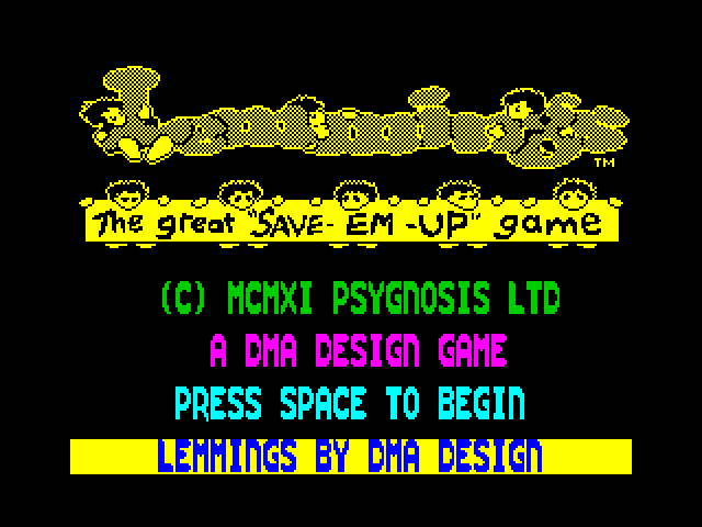 Lemmings — ZX SPECTRUM GAME ИГРА