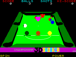 Championship 3D Snooker — ZX SPECTRUM GAME