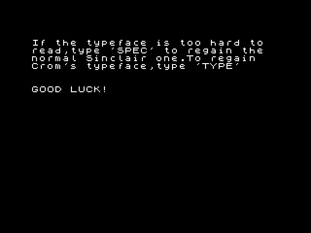Crom — ZX SPECTRUM GAME ИГРА